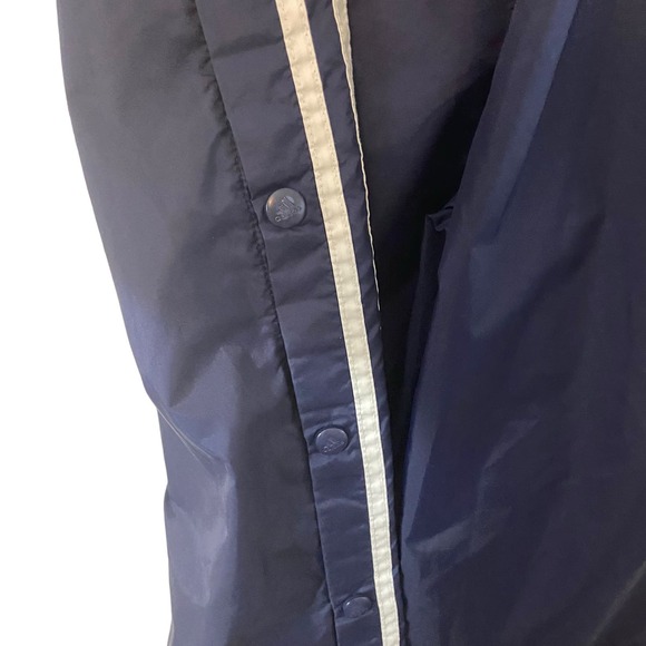 Adidas Vintage Windbreaker Track Pants Men M Jogger Blue Snap Button Legs Y2K - Picture 9 of 13